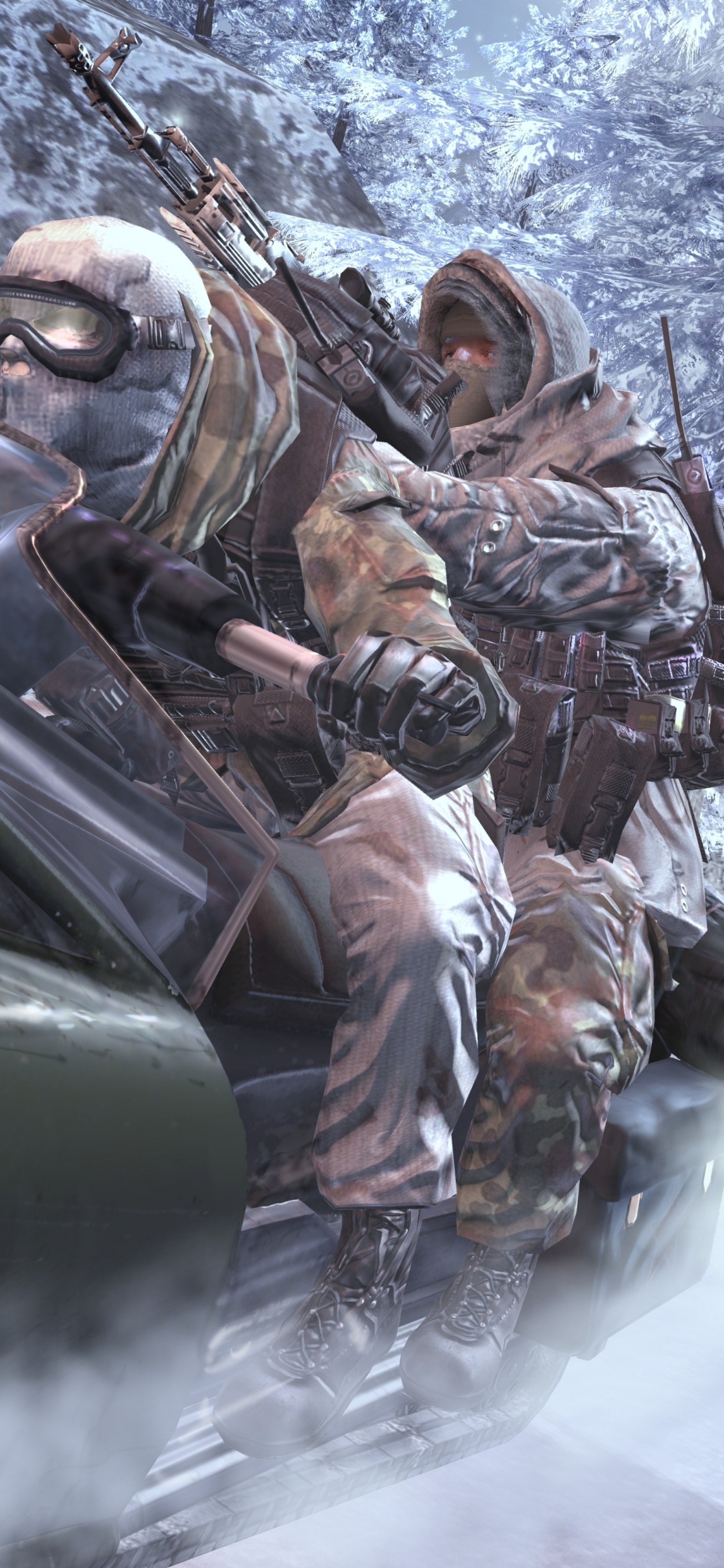 Обои call of duty modern warfare 2, call of duty 4 modern warfare, call of duty modern warfare 3, xbox 360, Инфинити Вард в разрешении 1242x2688