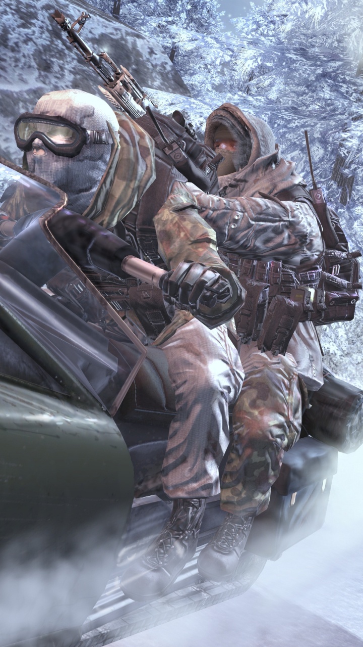 Обои call of duty modern warfare 2, call of duty 4 modern warfare, call of duty modern warfare 3, xbox 360, Инфинити Вард в разрешении 720x1280