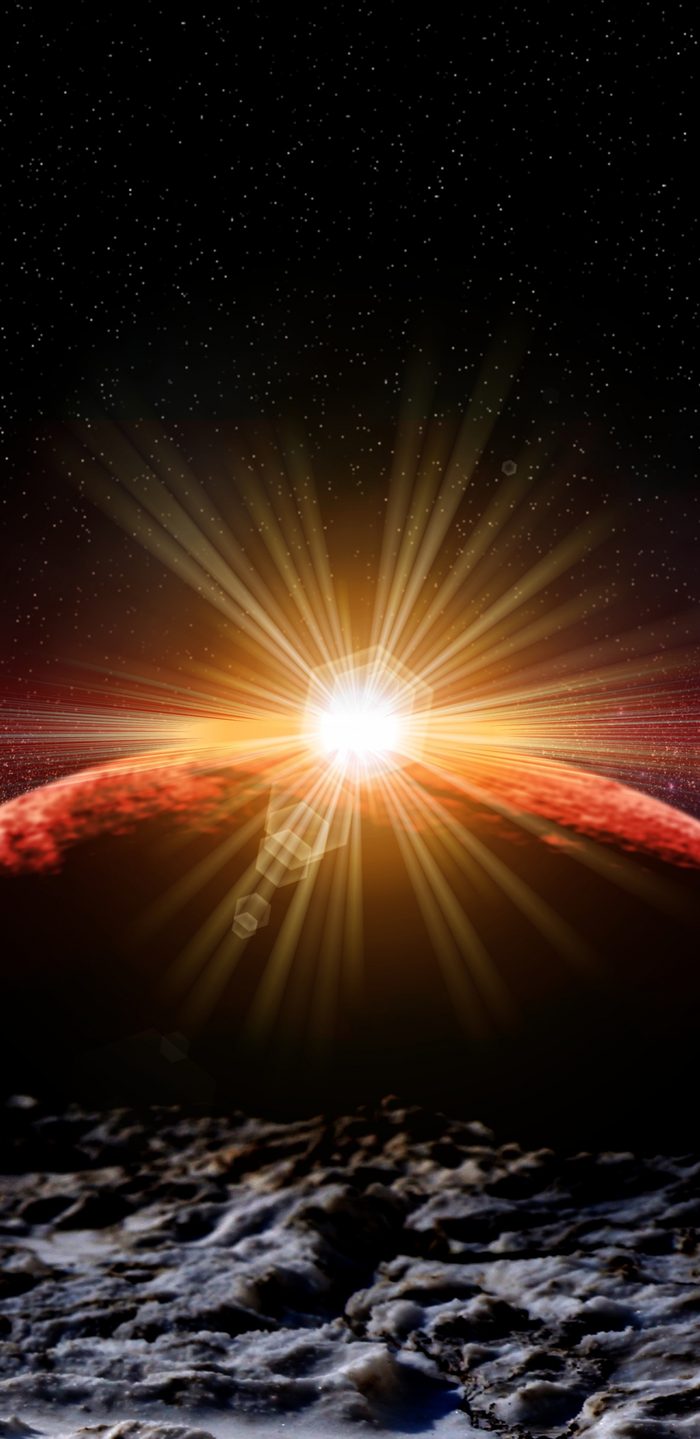 Обои Галактика, земля, планета, природа, атмосфера в разрешении 1440x2960