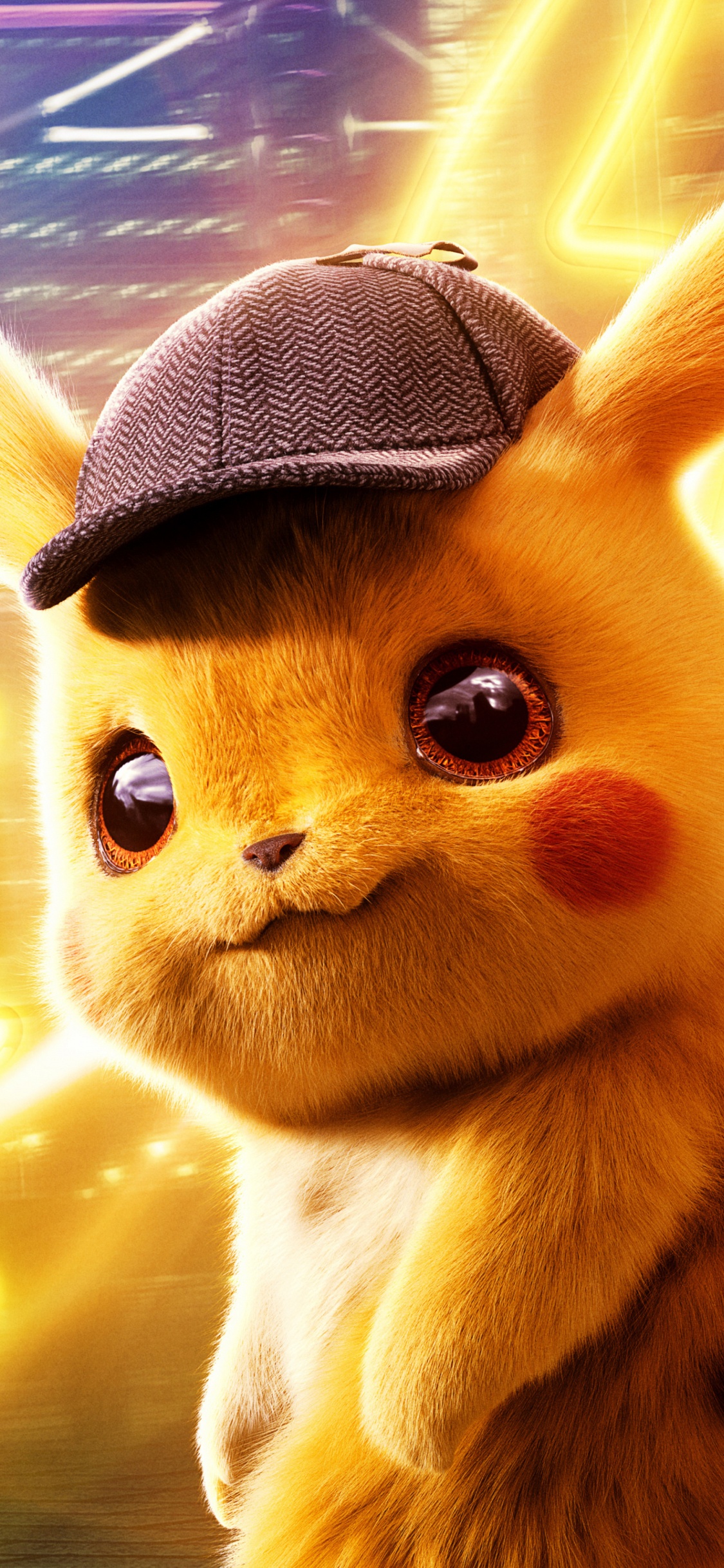 Обои Пикачу, рисование, арт, нос, голова в разрешении 1125x2436