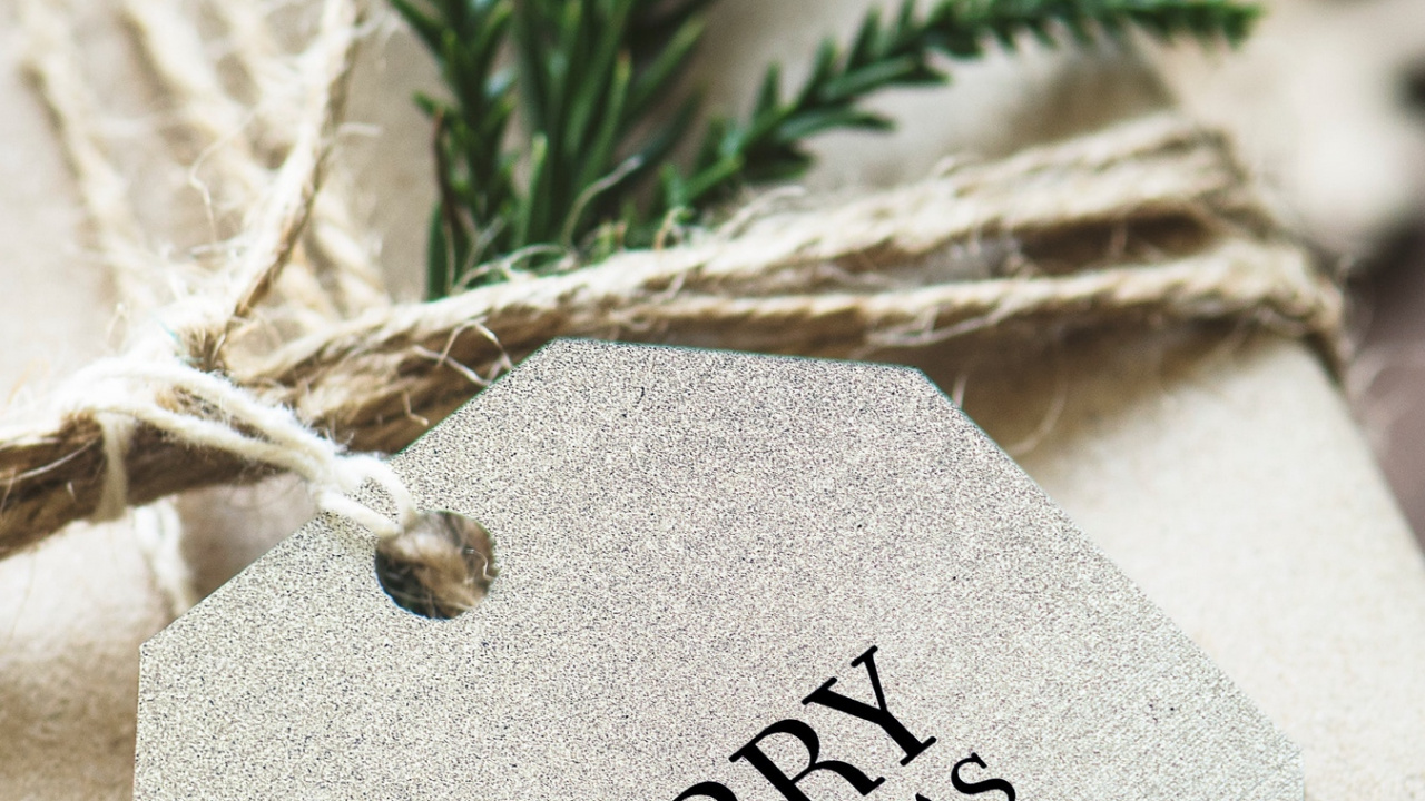 Обои подарок, Рождественский подарок, подарочная карта, рождественский орнамент, праздничный орнамент в разрешении 1280x720