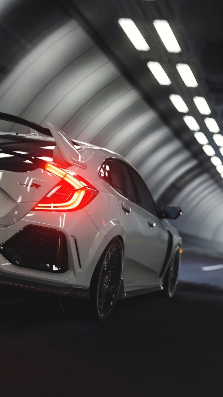 Обои Хонда Интегра, бампер, Хонда, автомобильное освещение, Honda Civic Type R в разрешении 720x1280