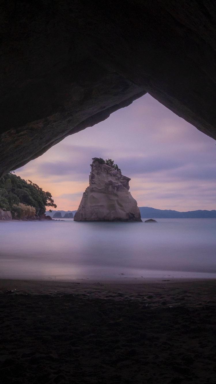 Обои формирование, рок, природа, море, естественная арка в разрешении 750x1334