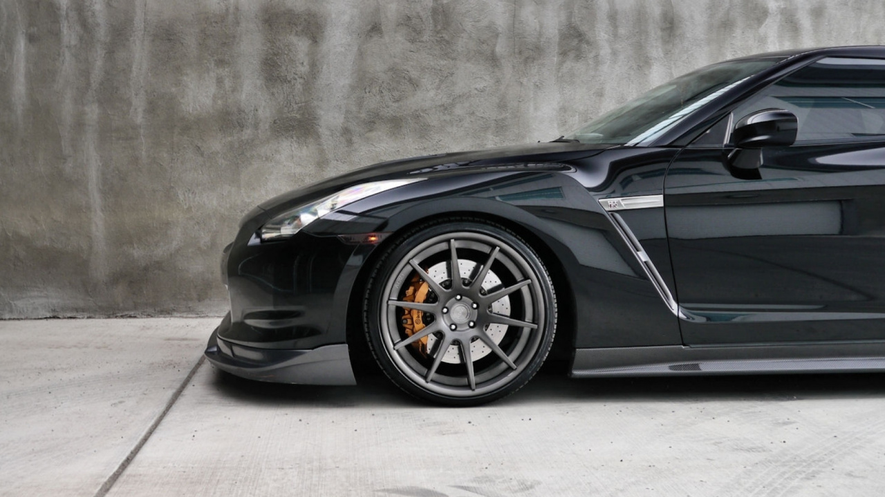 Обои спорткар, авто, Ниссан, обод, колесо в разрешении 1280x720