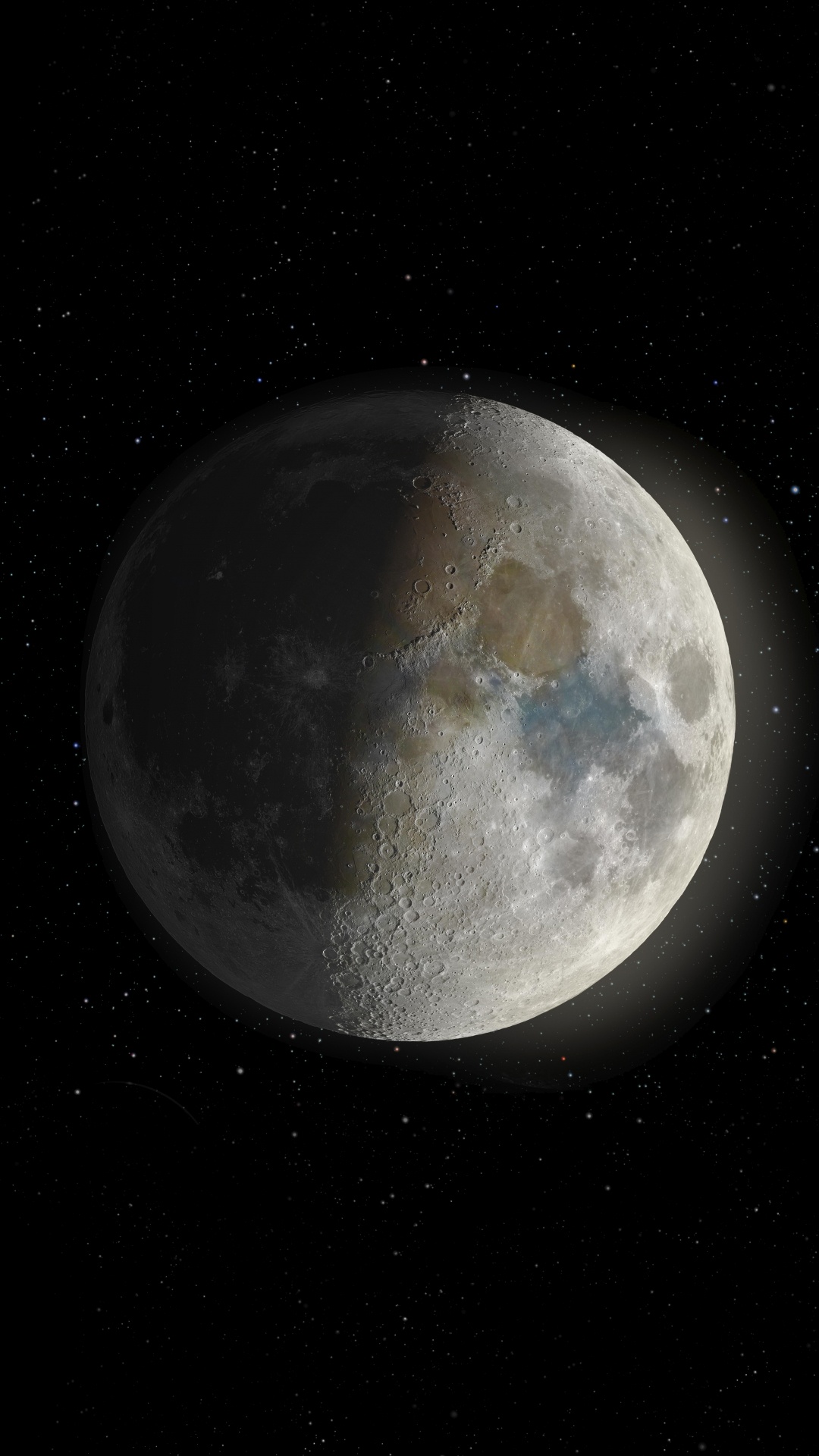 Обои OLED, яблоко, ios, ночь, природа в разрешении 1080x1920