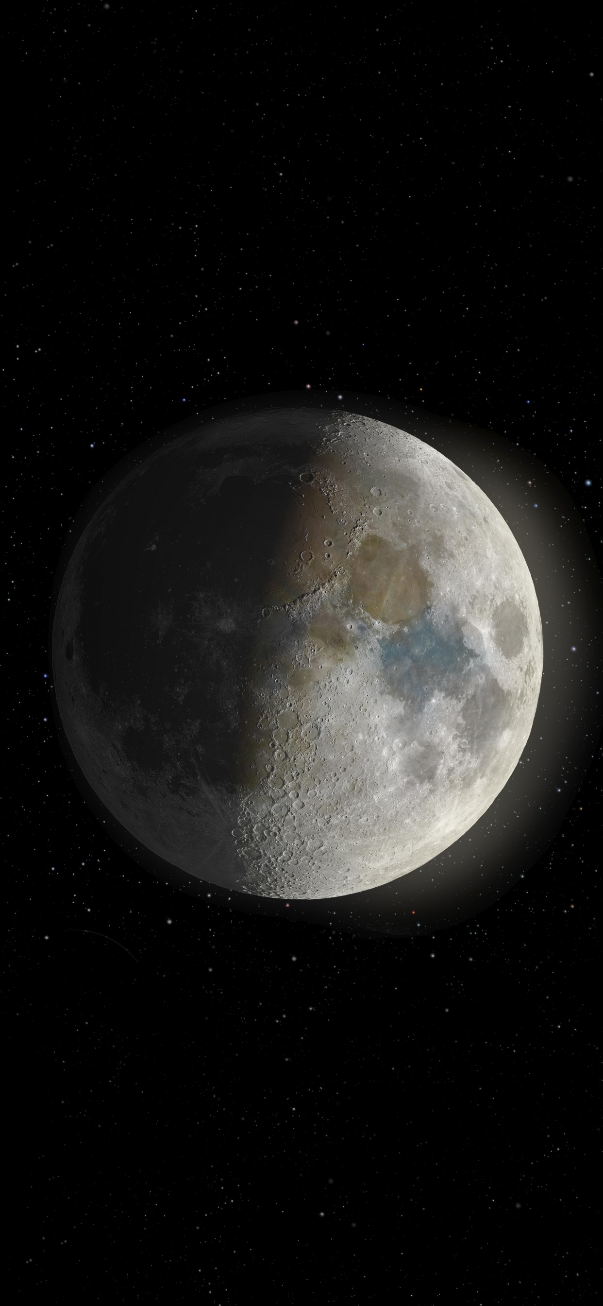 Обои OLED, яблоко, ios, ночь, природа в разрешении 1242x2688