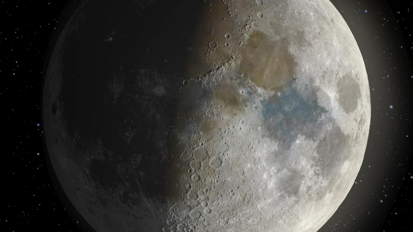 Обои OLED, яблоко, ios, ночь, природа в разрешении 1366x768