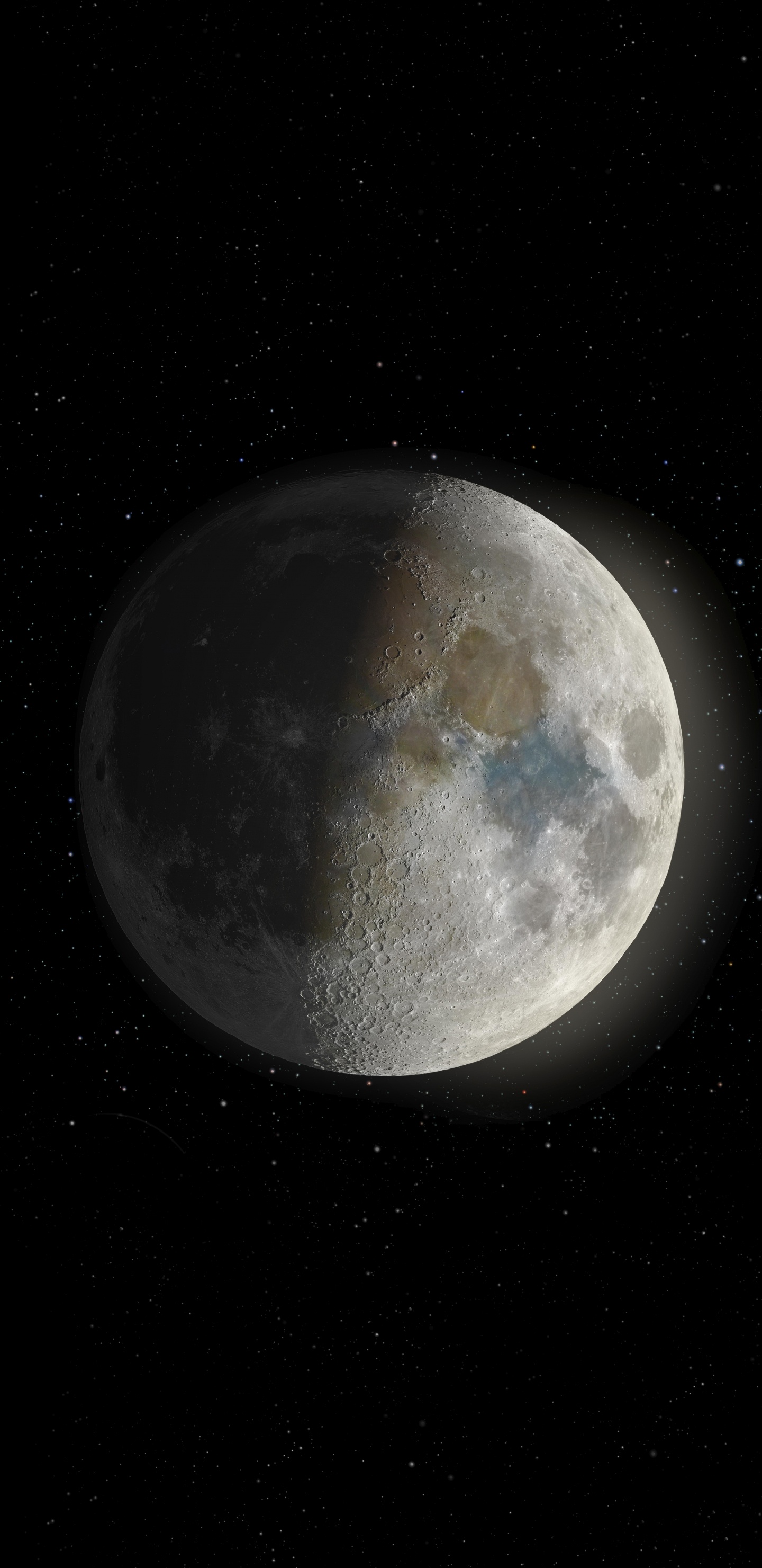 Обои OLED, яблоко, ios, ночь, природа в разрешении 1440x2960