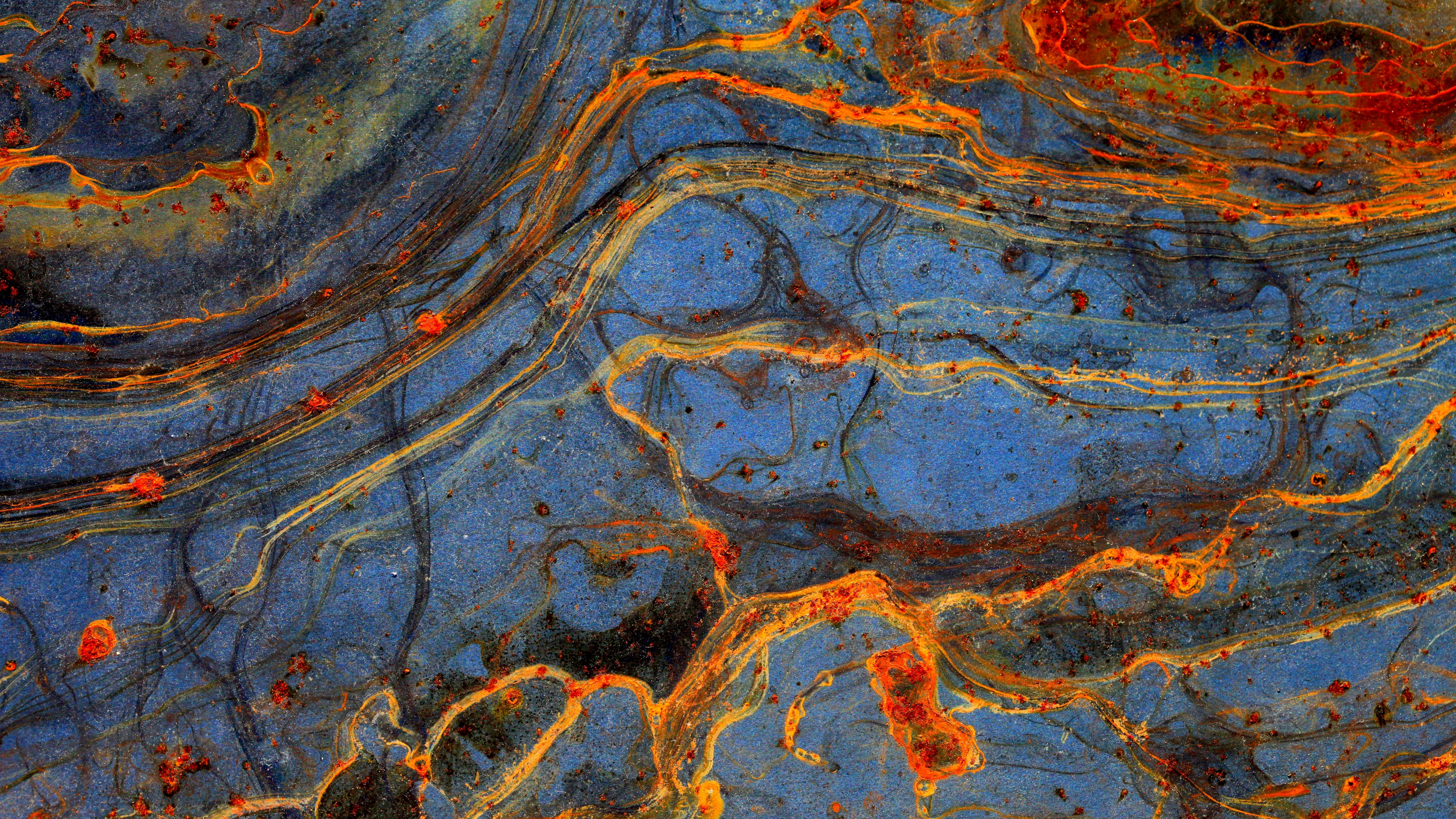 Обои живопись, рок, геология, узор, лава в разрешении 3840x2160