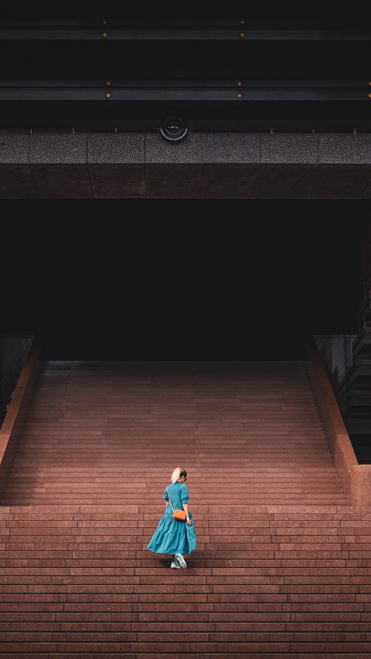 Обои досуг, темнота, космос, симметрия, древесина в разрешении 1440x2560