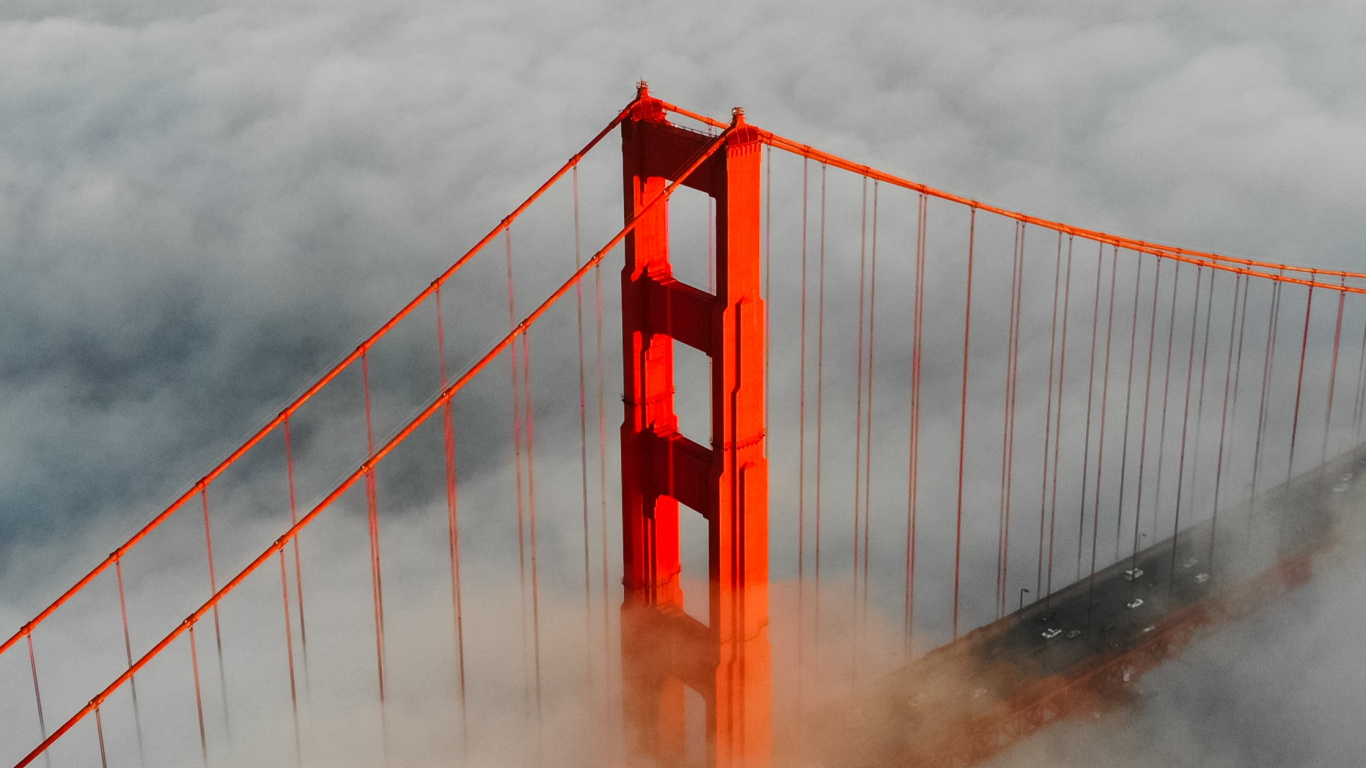 Обои вода, море, мост, волна, океан в разрешении 1366x768