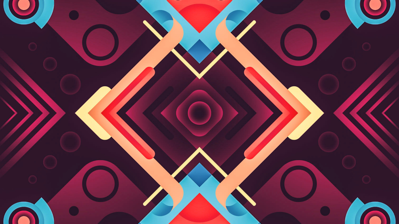 Обои узор, дизайн, графический дизайн, постер, синий в разрешении 1280x720