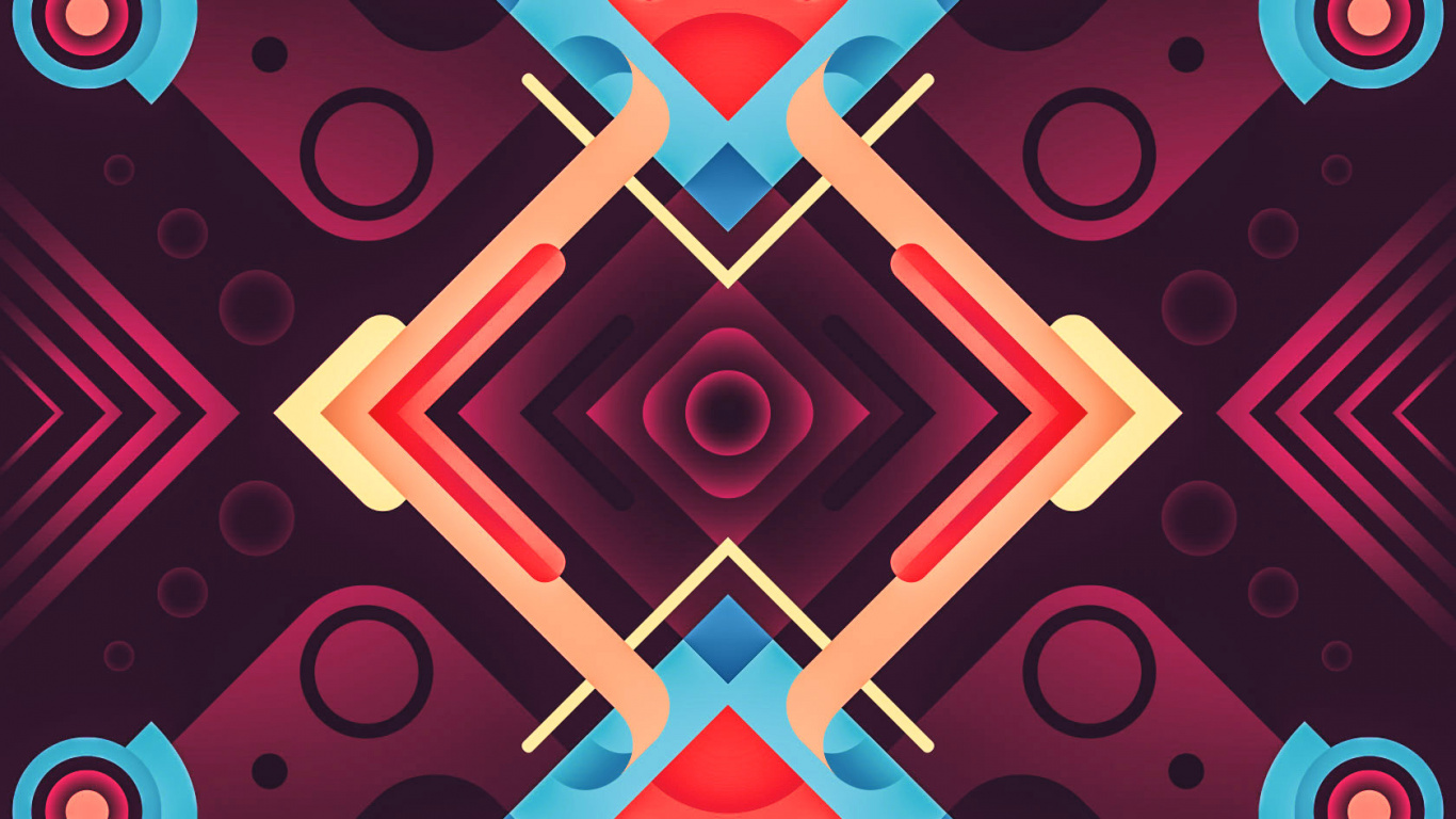 Обои узор, дизайн, графический дизайн, постер, синий в разрешении 1366x768