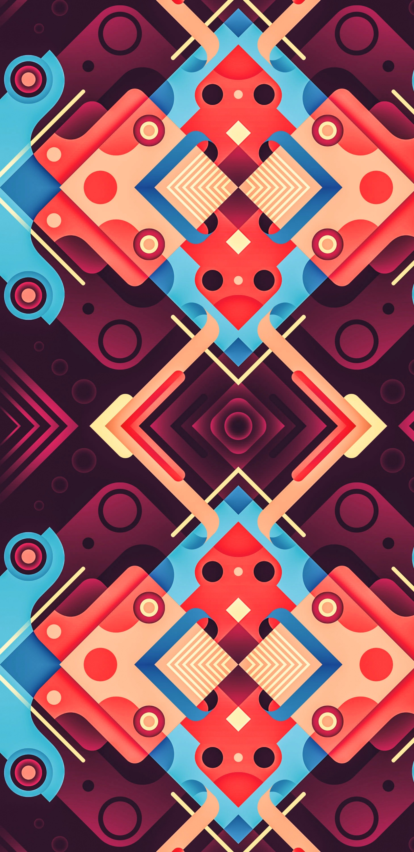 Обои узор, дизайн, графический дизайн, постер, синий в разрешении 1440x2960