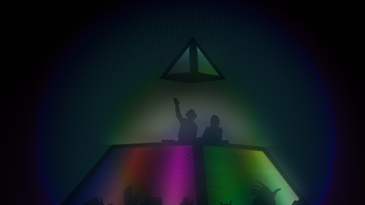 Обои дафт панк, электронная танцевальная музыка, Хаус музыка, электрохаус, свет в разрешении 1280x720