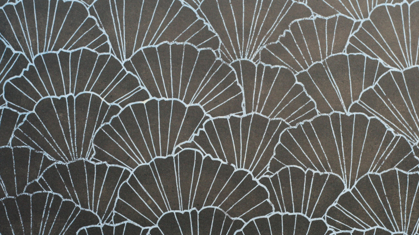 Обои узор, лист, линия, дизайн, растение в разрешении 1366x768