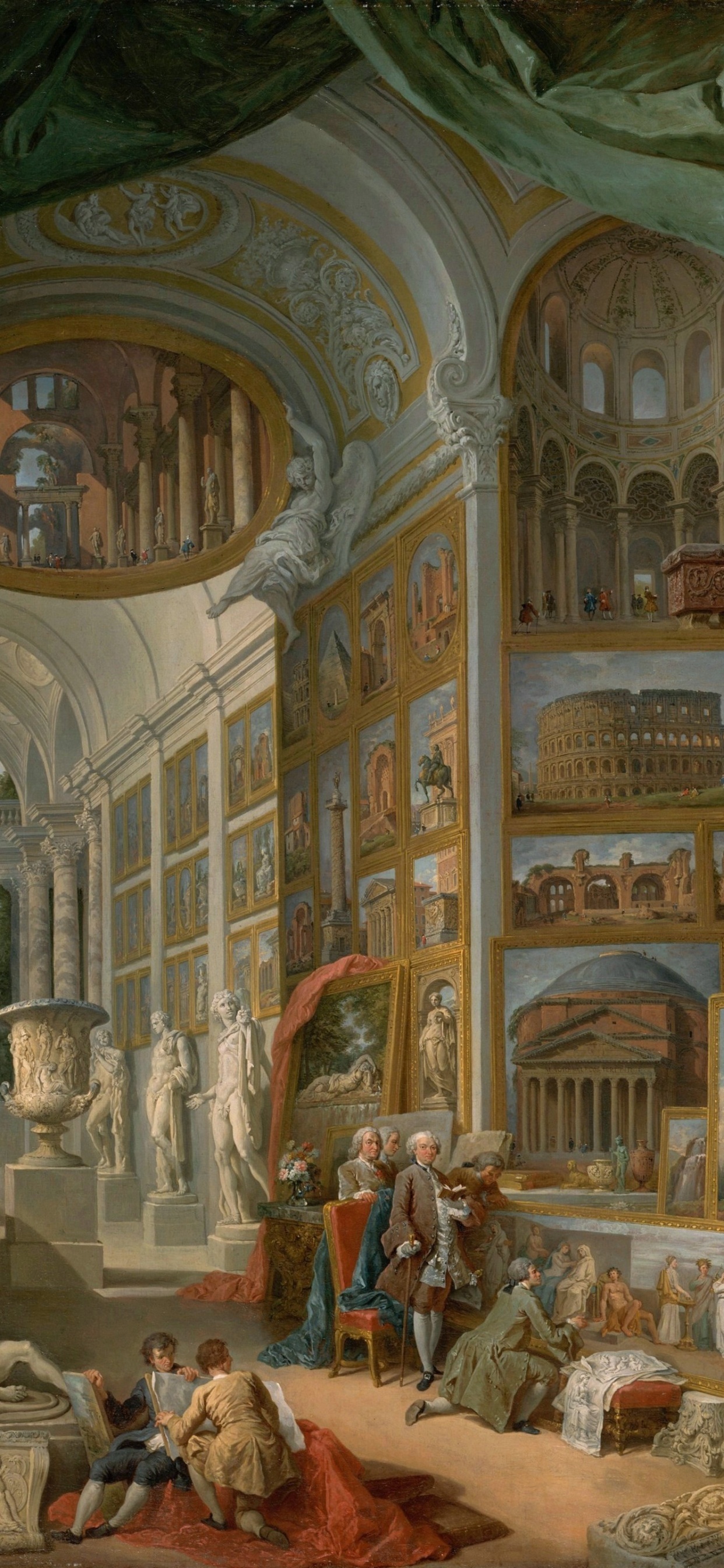 Обои Древний Рим, живопись, арт, Рим, базилика в разрешении 1242x2688