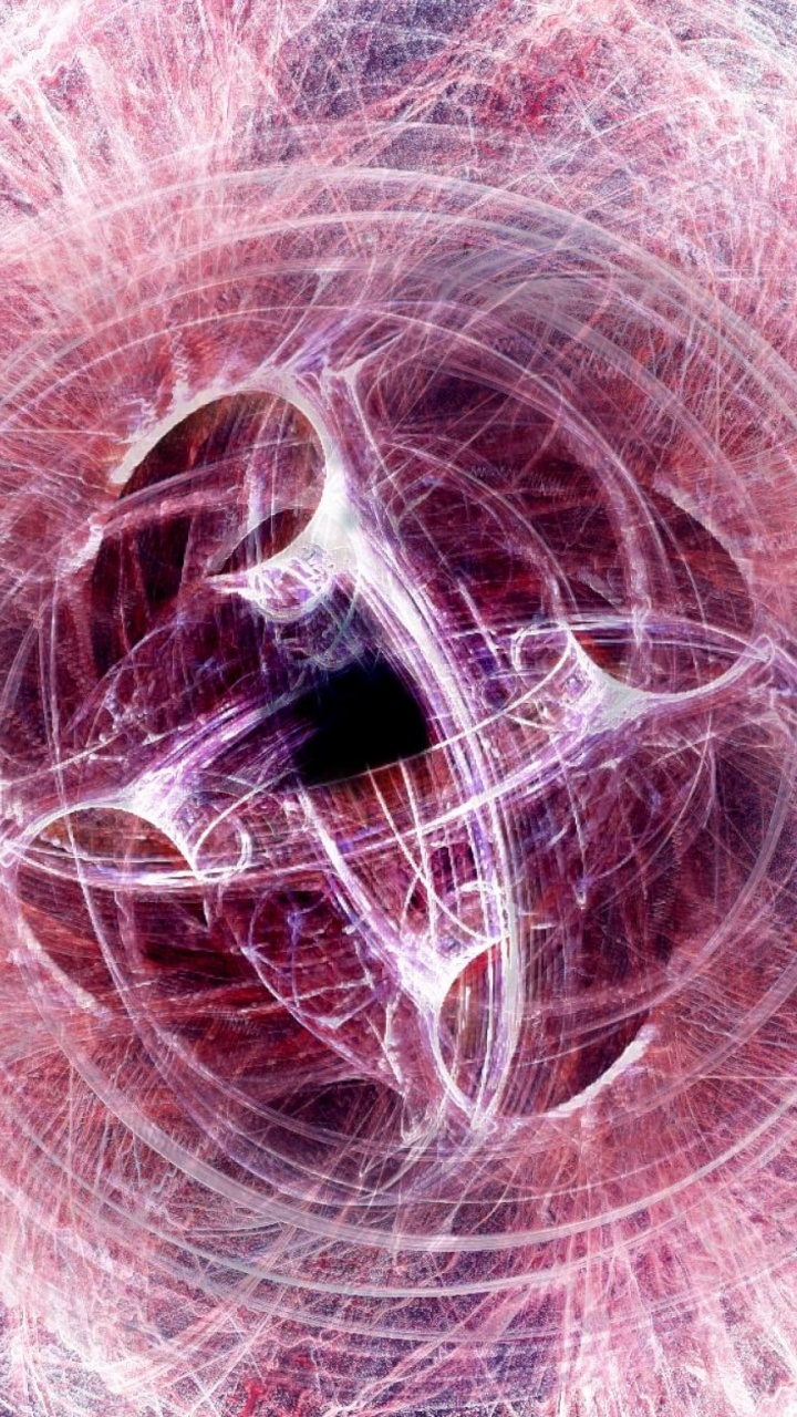 Обои фрактальное искусство, абстракция, пурпур, розовый, круг в разрешении 720x1280