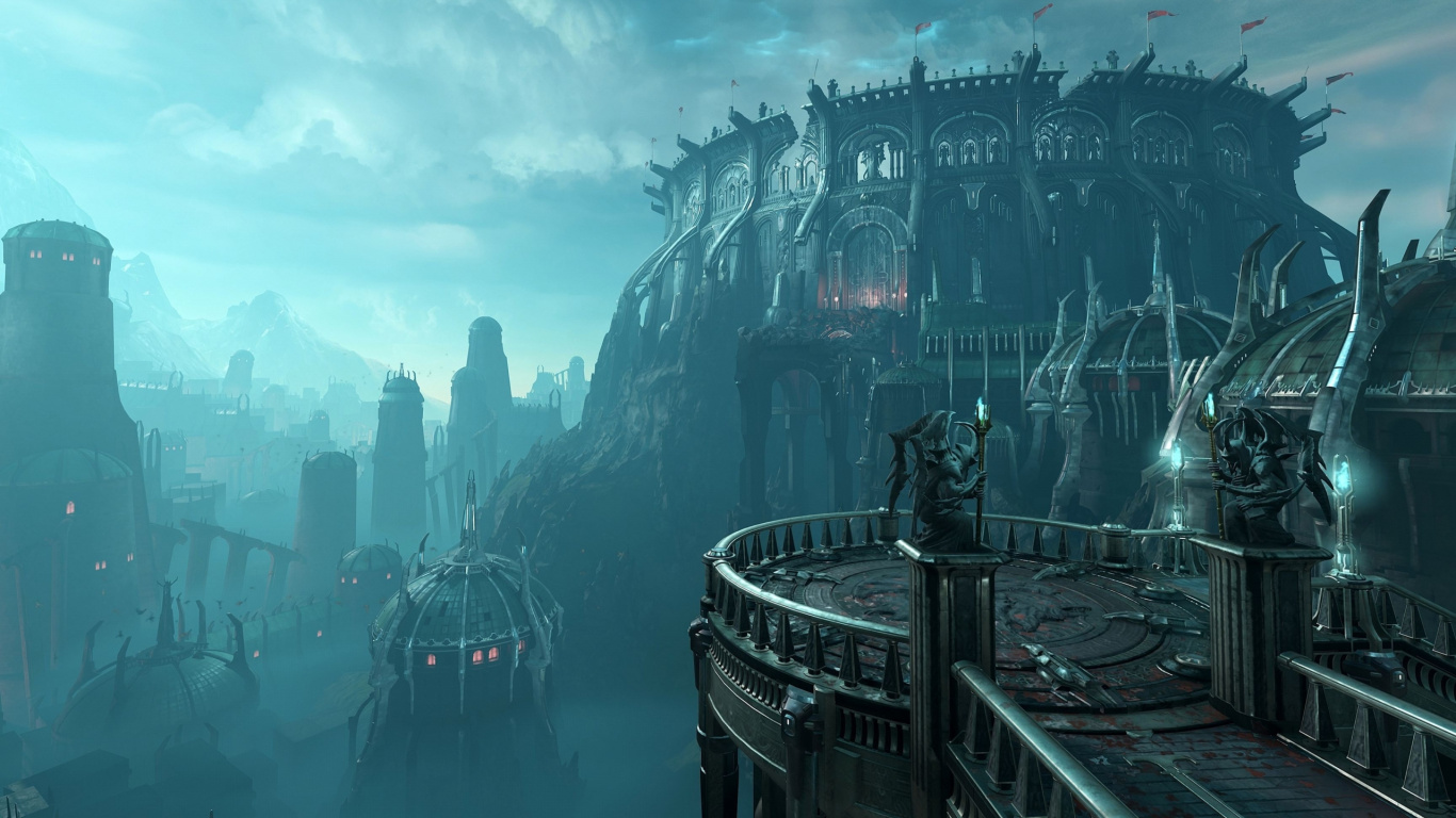 Обои роковая вечная карта, doom, роковой парень, Bethesda Softworks, охотник за судьбой в разрешении 1366x768