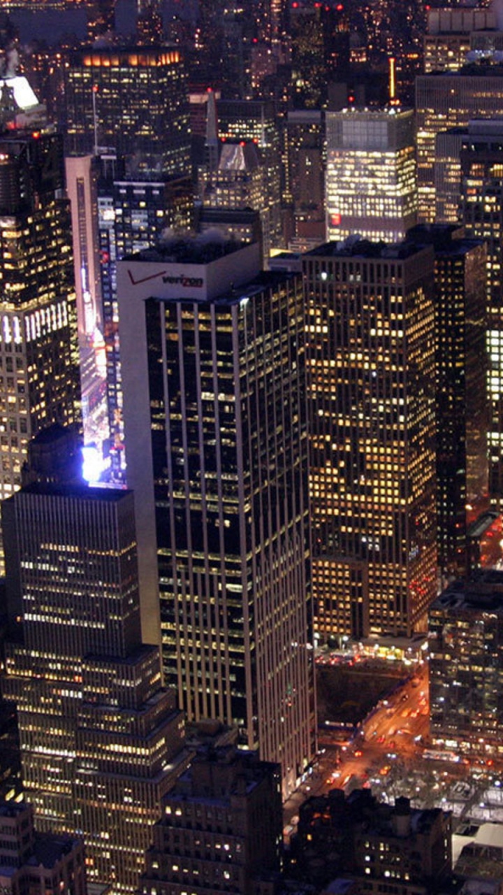 Обои Нью-Йорк, линия горизонта, городской пейзаж, город, метрополия в разрешении 720x1280