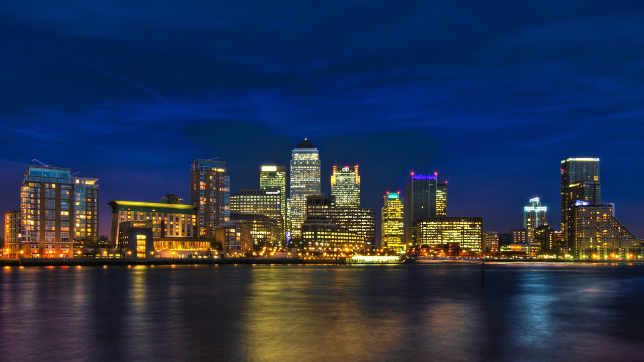 Обои Лондон, город, городской пейзаж, линия горизонта, городской район в разрешении 1280x720