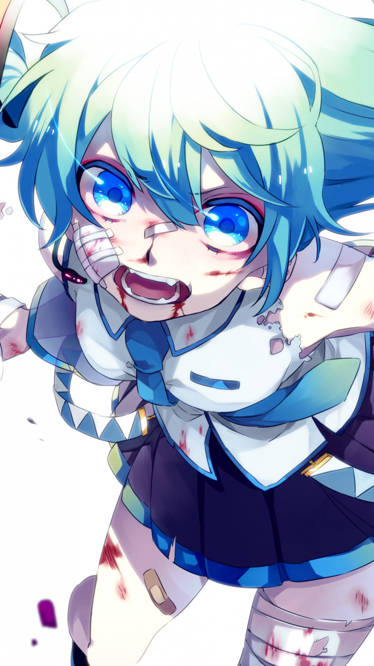 Обои Хацунэ Мику, вокалоид, Мику, аниме, мультфильм в разрешении 750x1334