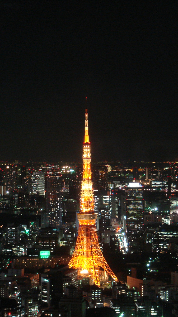 Обои Токио, токийская башня, столица, городской пейзаж, город в разрешении 750x1334