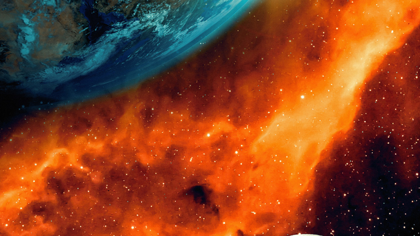 Обои атмосфера, земля, свет, природа, черный в разрешении 1366x768