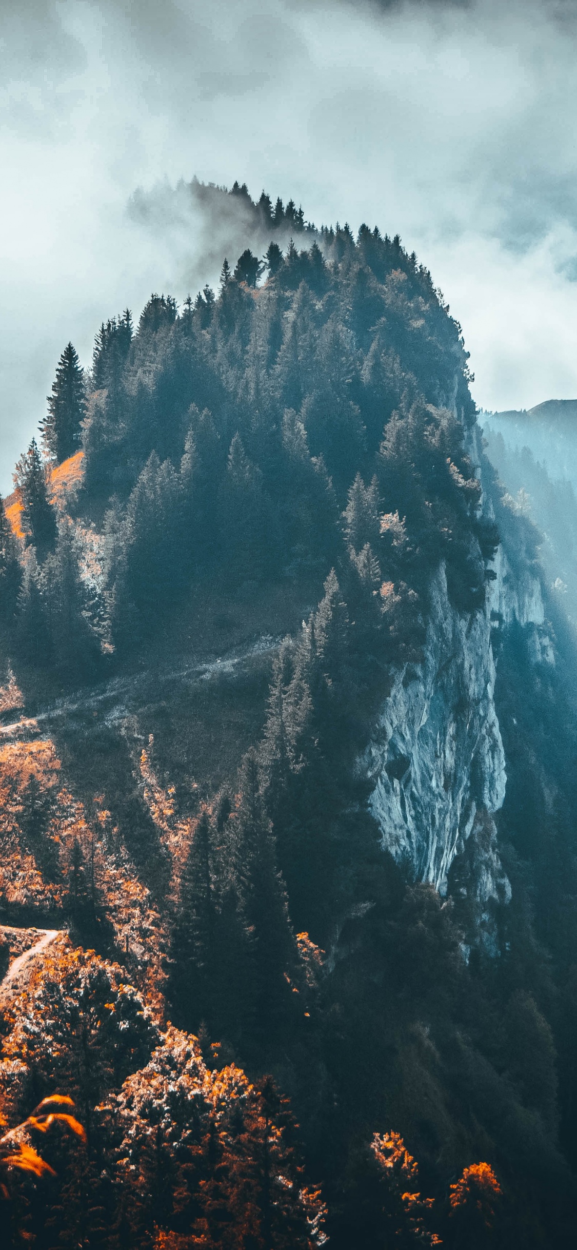 Обои гора, Альпы, природа, дикая местность, небо в разрешении 1125x2436