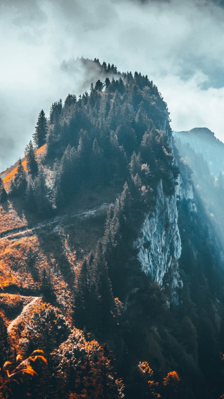 Обои гора, Альпы, природа, дикая местность, небо в разрешении 720x1280