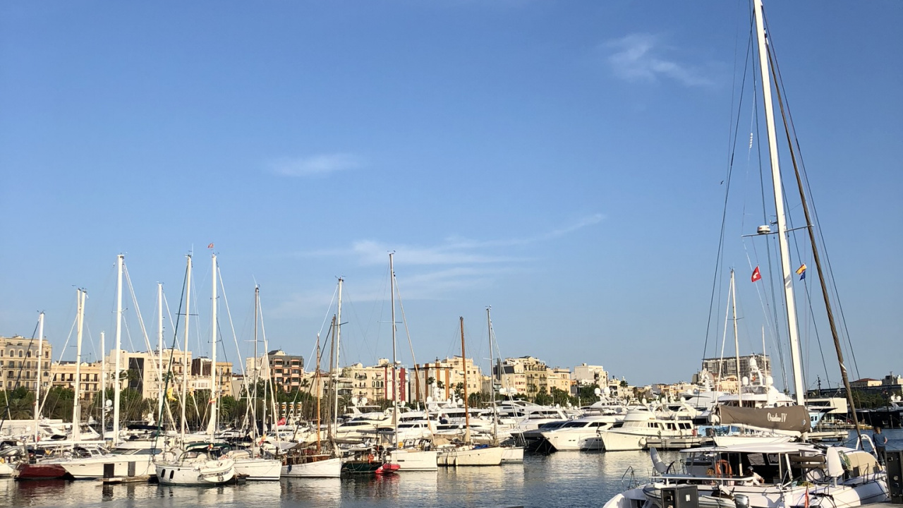 Обои Марина, вода, судно, водный путь, лодка в разрешении 1280x720