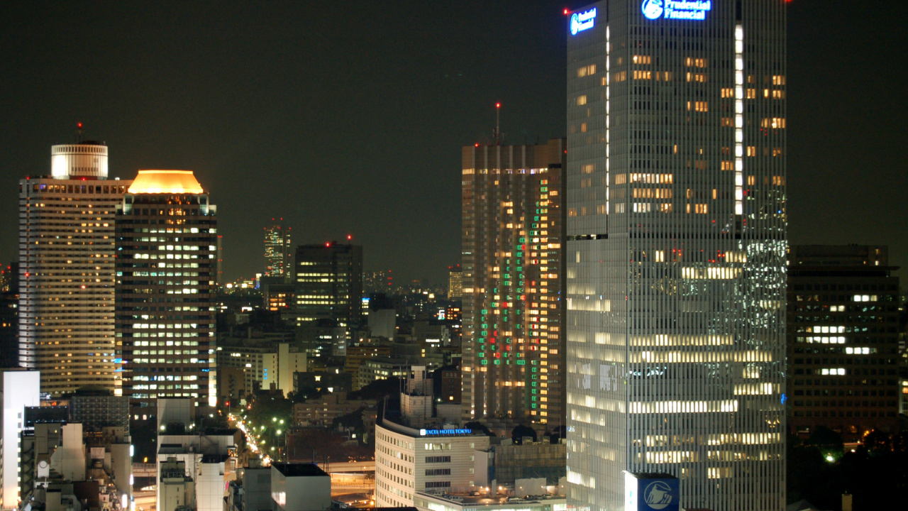 Обои Токио, город, городской пейзаж, метрополия, городской район в разрешении 1280x720