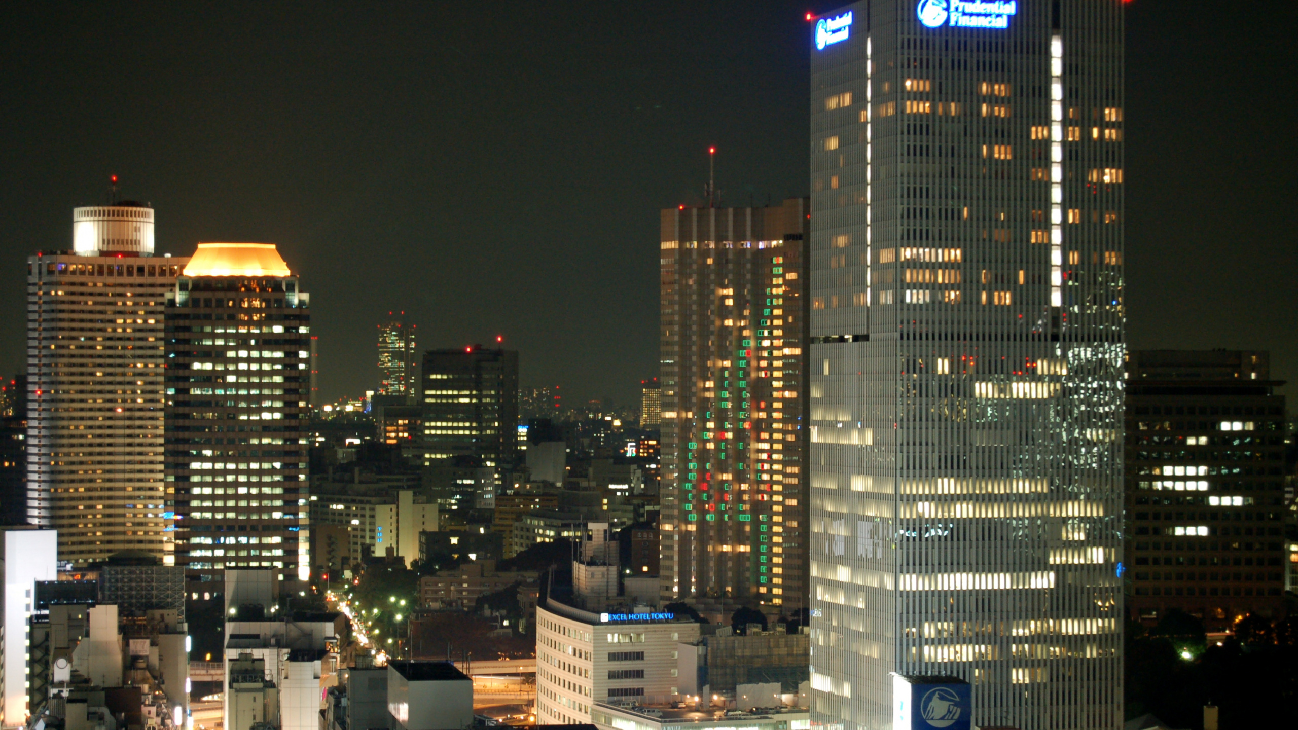 Обои Токио, город, городской пейзаж, метрополия, городской район в разрешении 2560x1440