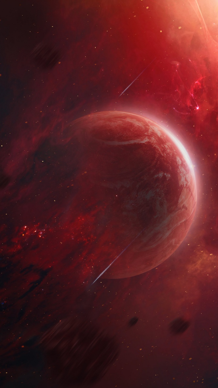 Обои космос, космическое пространство, природа, красный цвет, астрономический объект в разрешении 720x1280