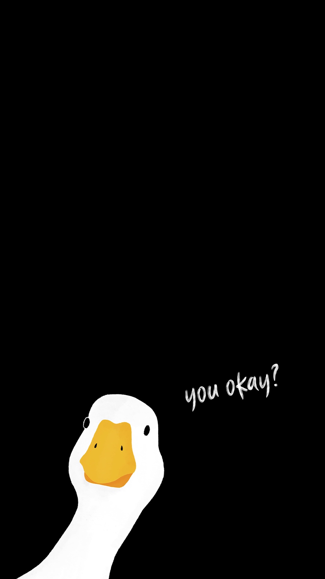 Обои ты в порядке, Гусь, Эпл, клюв, лого в разрешении 1080x1920