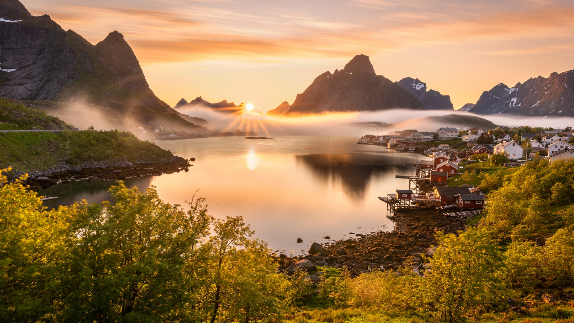 Обои природа, озерный край, горный рельеф, озеро, дикая местность в разрешении 1920x1080