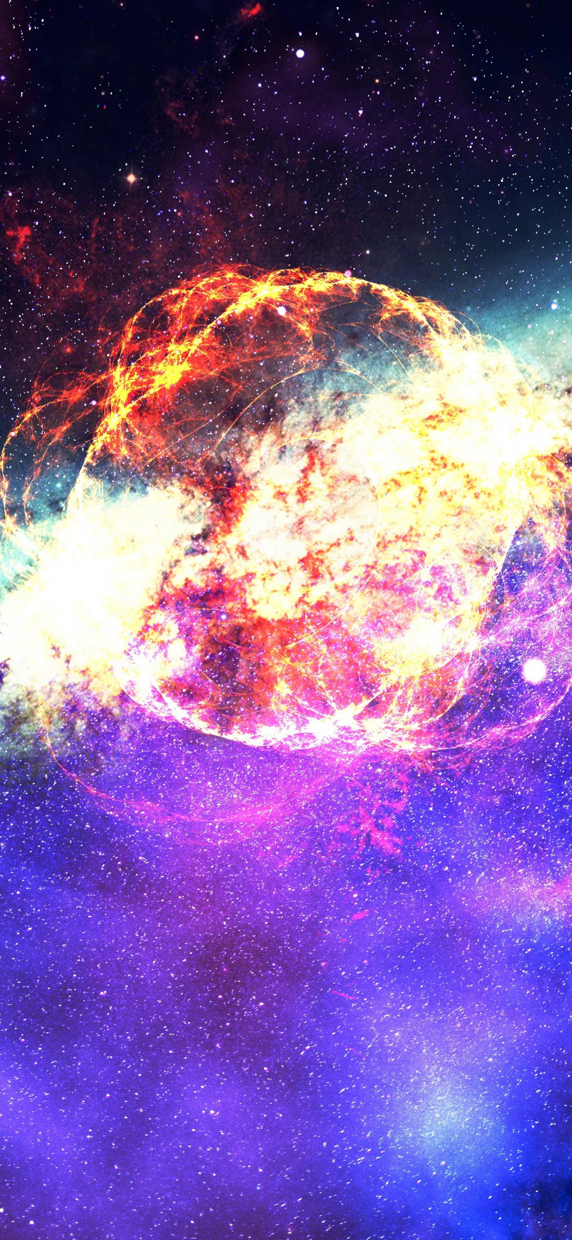 Обои храм-де-крусес, туманность, космическое пространство, природа, астрономический объект в разрешении 1125x2436