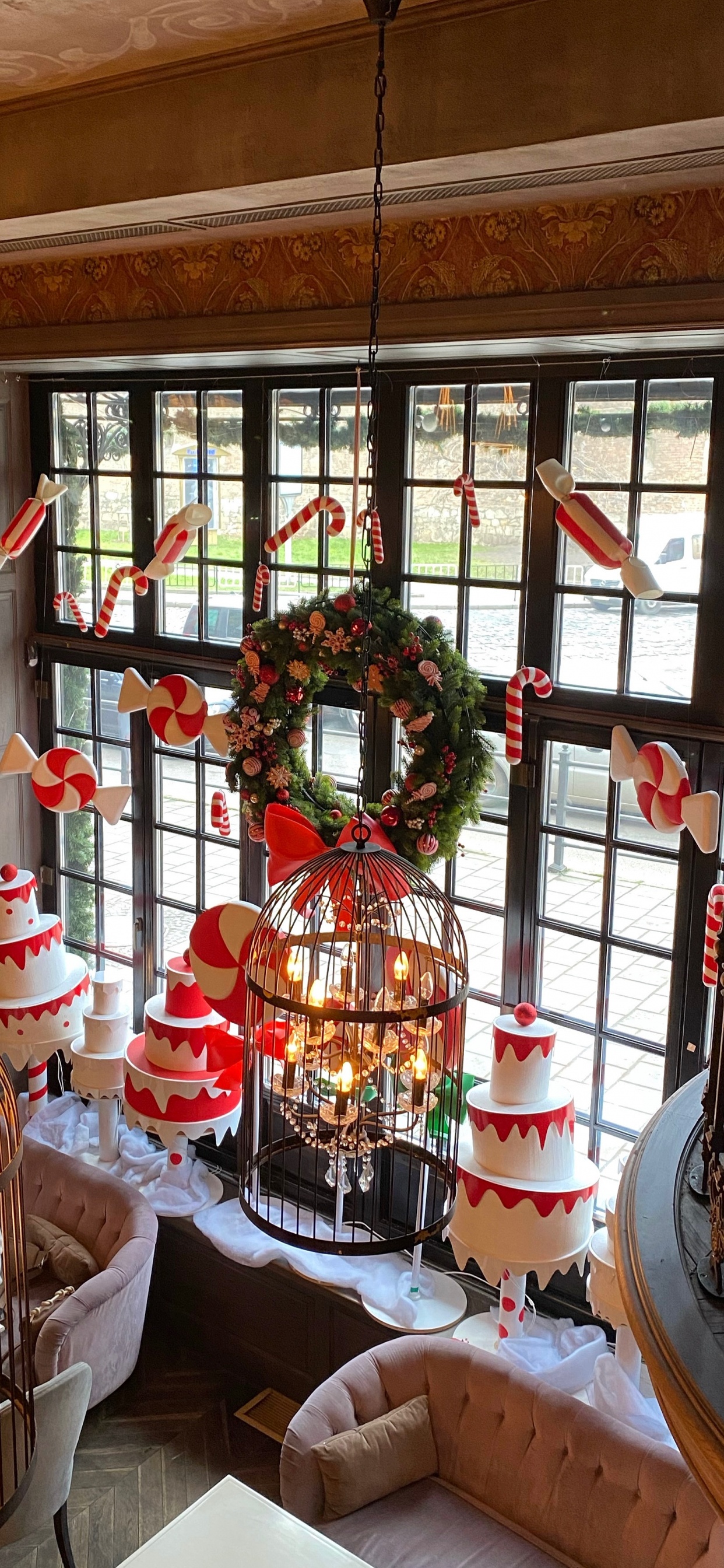 Обои окно, дизайн интерьера, осветительная арматура, освещение аксессуар, фонарь в разрешении 1242x2688