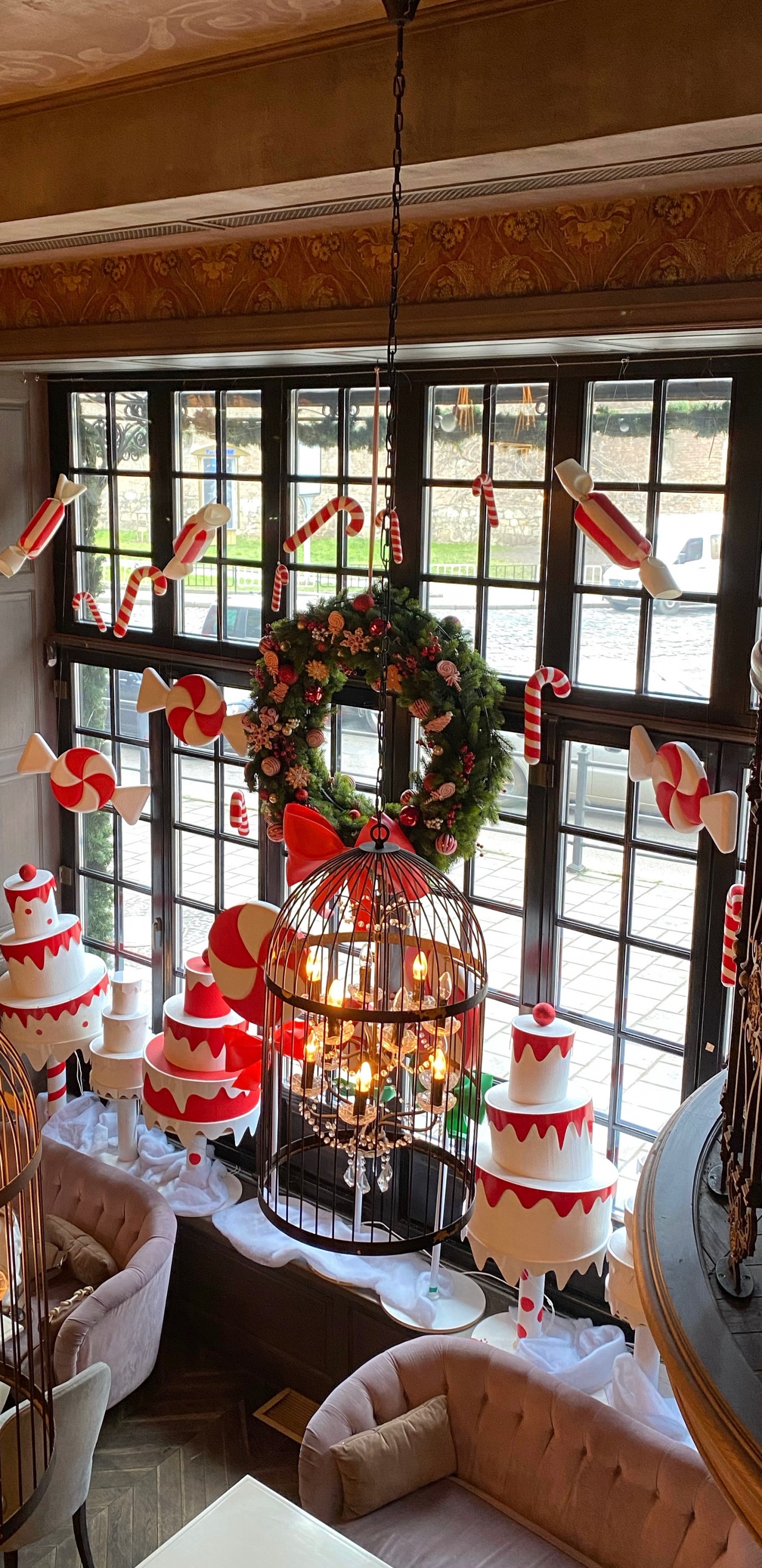 Обои окно, дизайн интерьера, осветительная арматура, освещение аксессуар, фонарь в разрешении 1440x2960