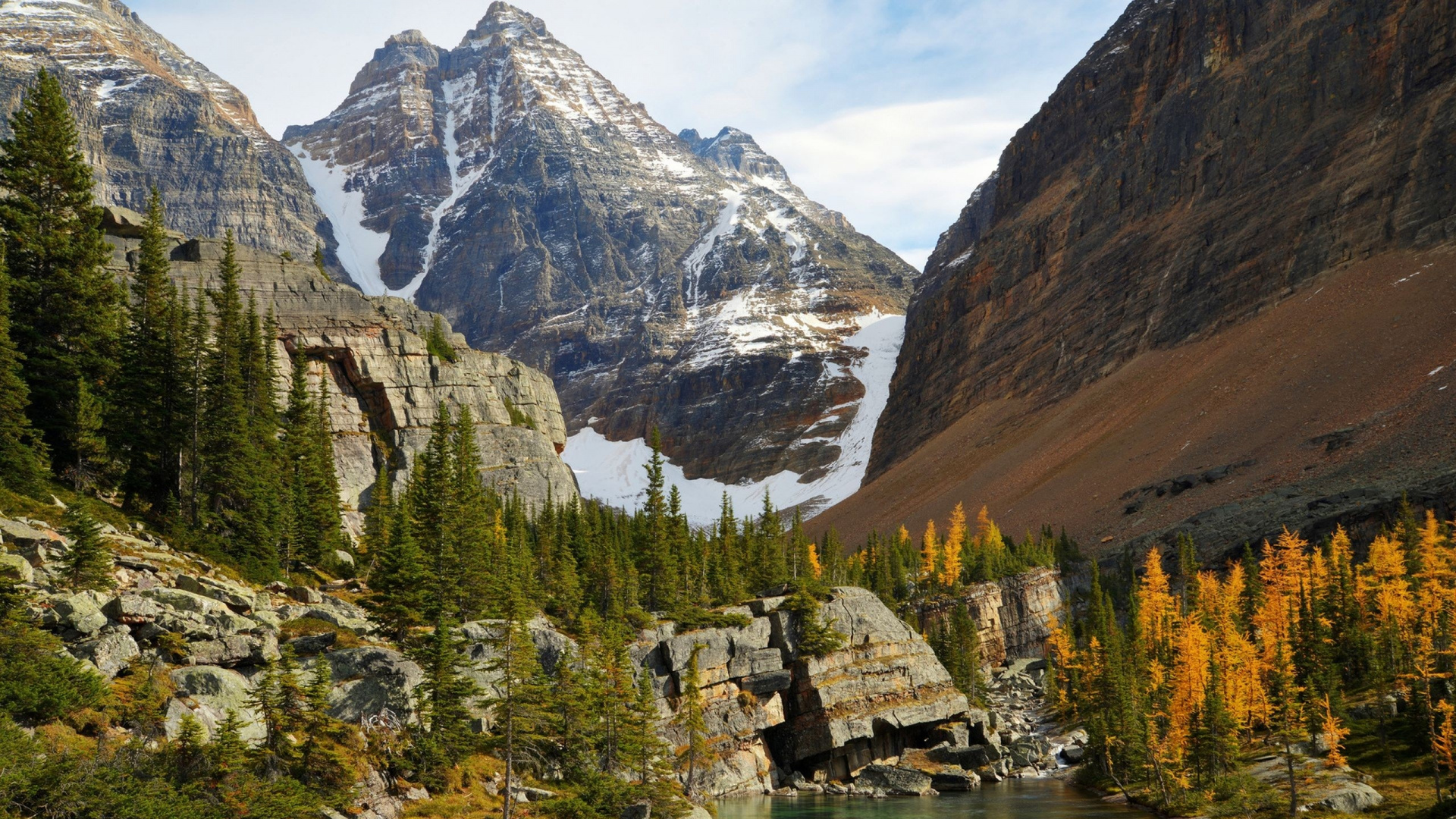 Обои Озеро Охара, озеро, гора, горный рельеф, природа в разрешении 1920x1080