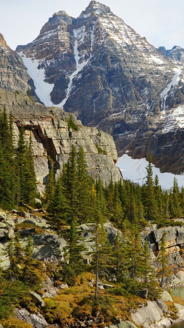 Обои Озеро Охара, озеро, гора, горный рельеф, природа в разрешении 720x1280