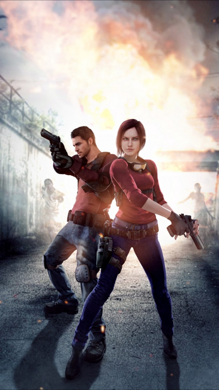 Обои Обитель зла, Обитель Зла 7 Химзащиты, Обитель Зла 2, Обитель зла 5, Крис редфилд в разрешении 720x1280