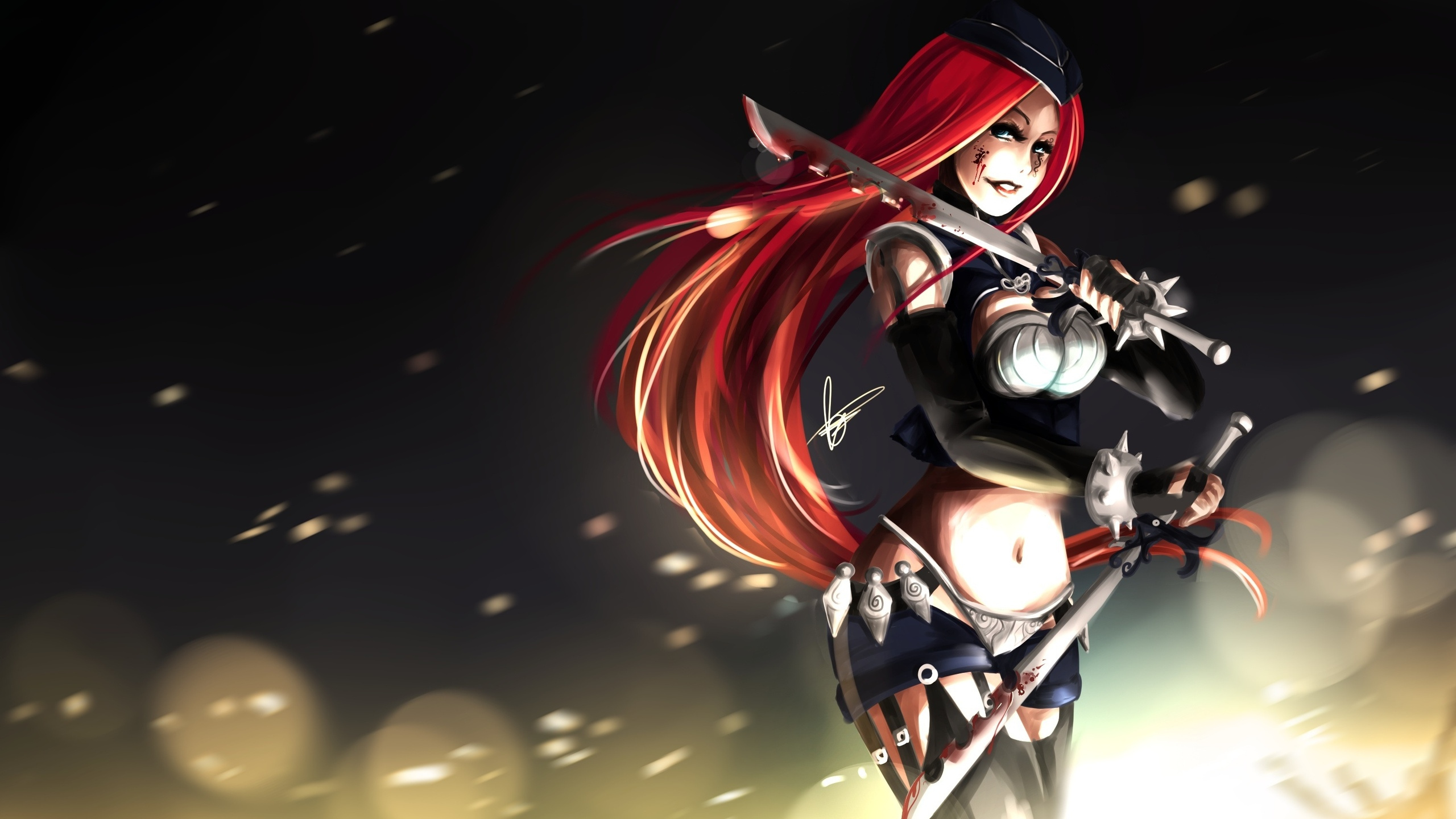 Обои аниме, фигурка, Женский пол, аниме меч, меч в разрешении 2560x1440