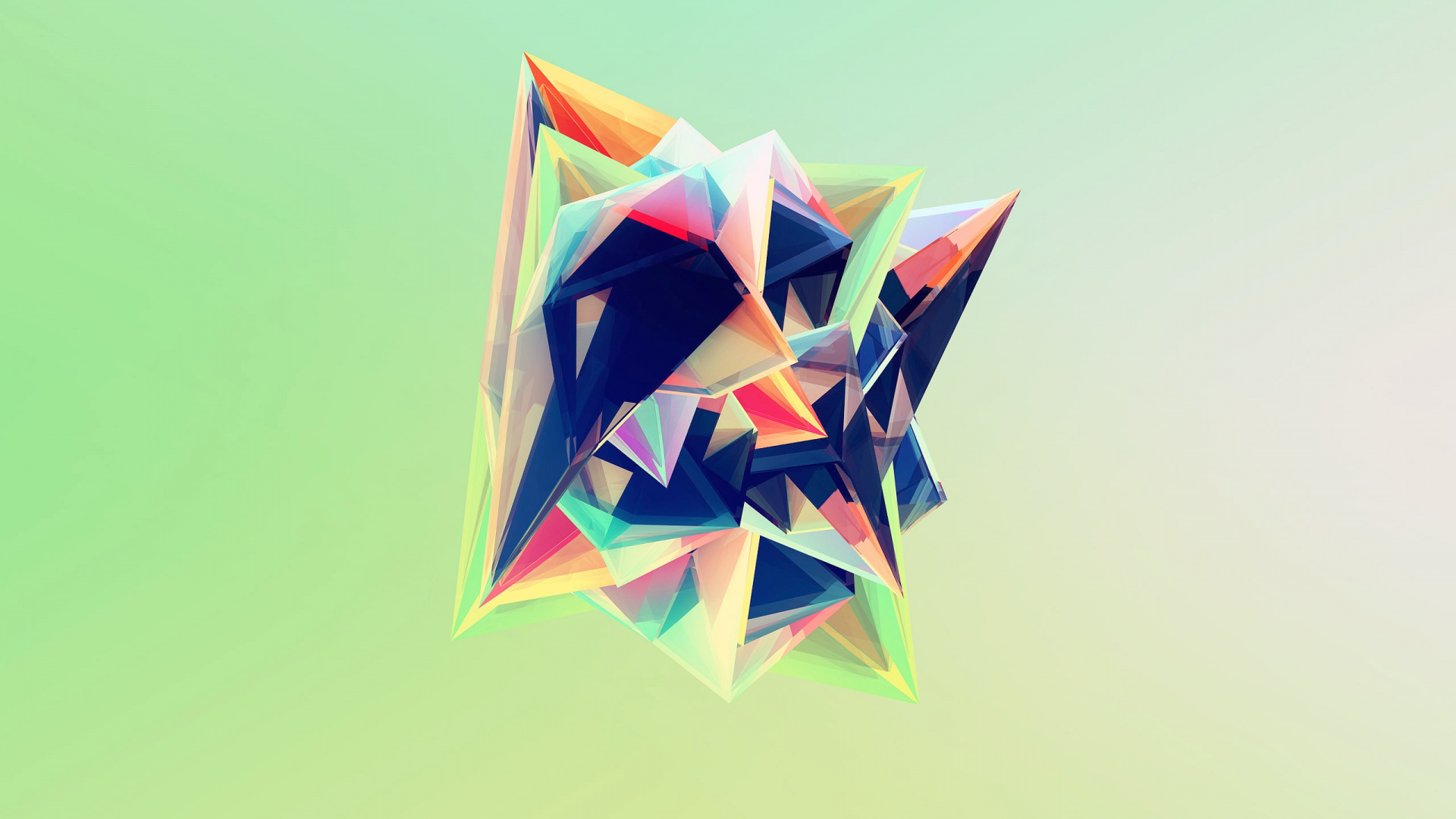 Обои графический дизайн, бумага искусства, оригами бумаги, оригами, треугольник в разрешении 1920x1080