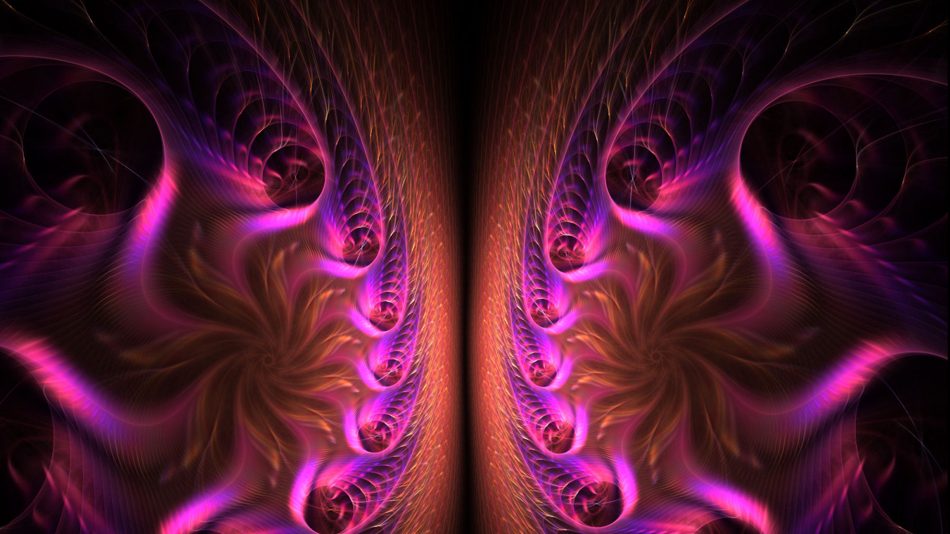 Обои фрактальное искусство, пурпур, арт, Фиолетовый, симметрия в разрешении 1920x1080