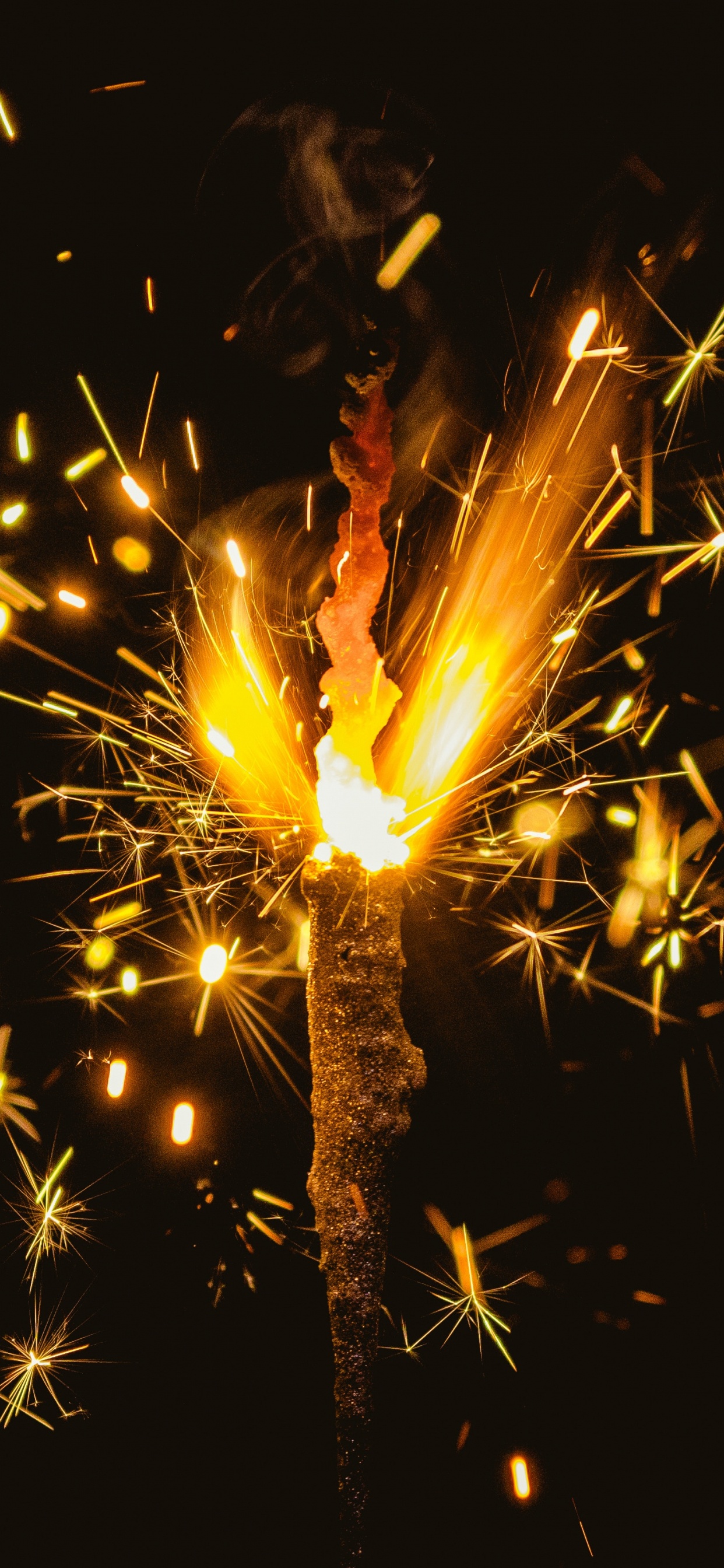 Обои салют, дивали, день нового года, праздник, полночь в разрешении 1242x2688