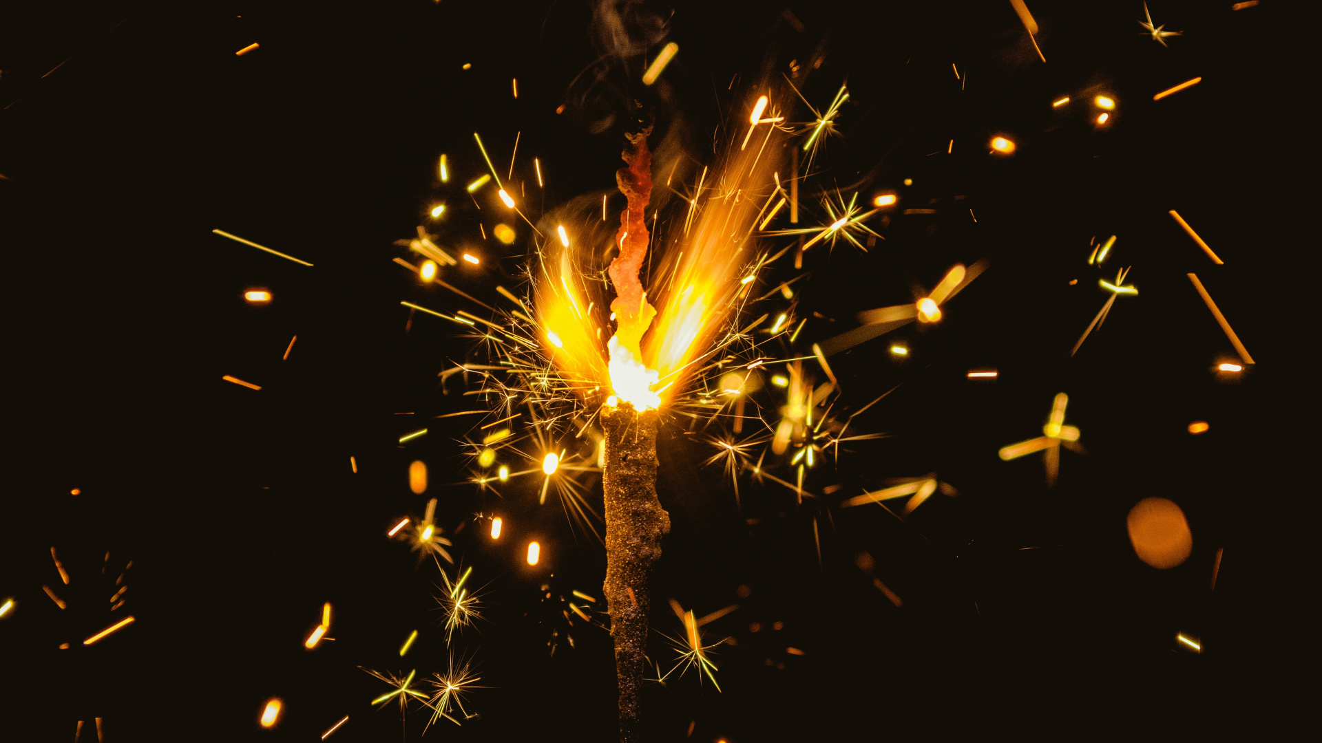 Обои салют, дивали, день нового года, праздник, полночь в разрешении 1920x1080