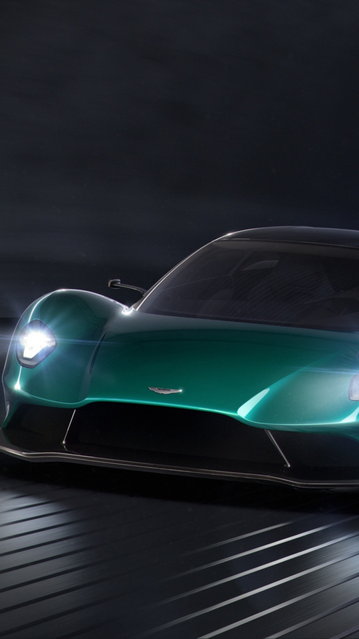 Обои Астон Мартин, авто, 2019 Женевском Автосалоне, Среднемоторное конструкция, суперкар в разрешении 720x1280