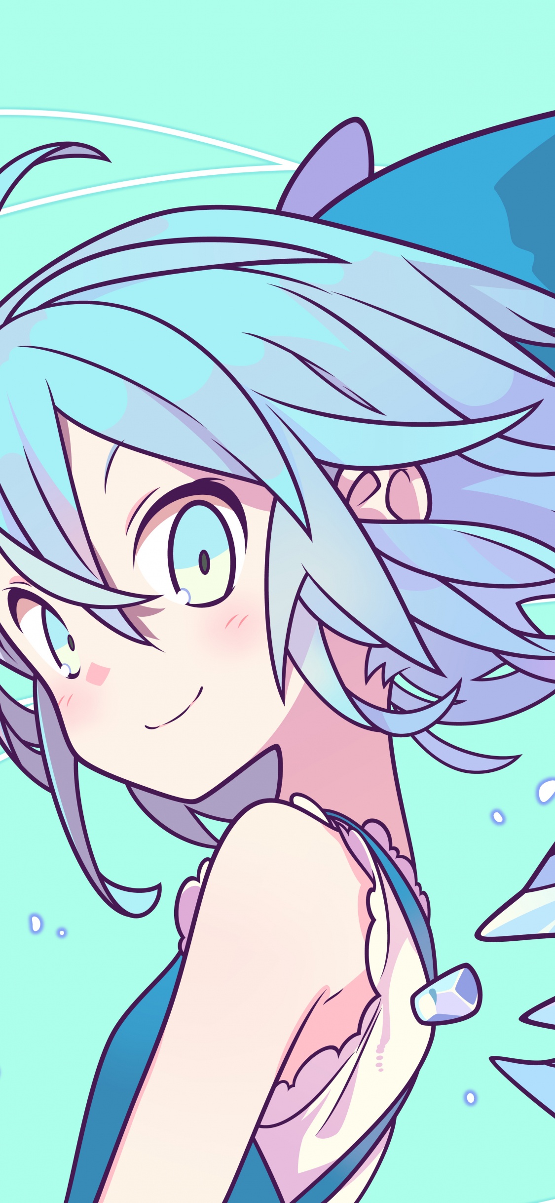 Обои Чирно Тохо, чирно, проект тохо, аниме, арт в разрешении 1125x2436