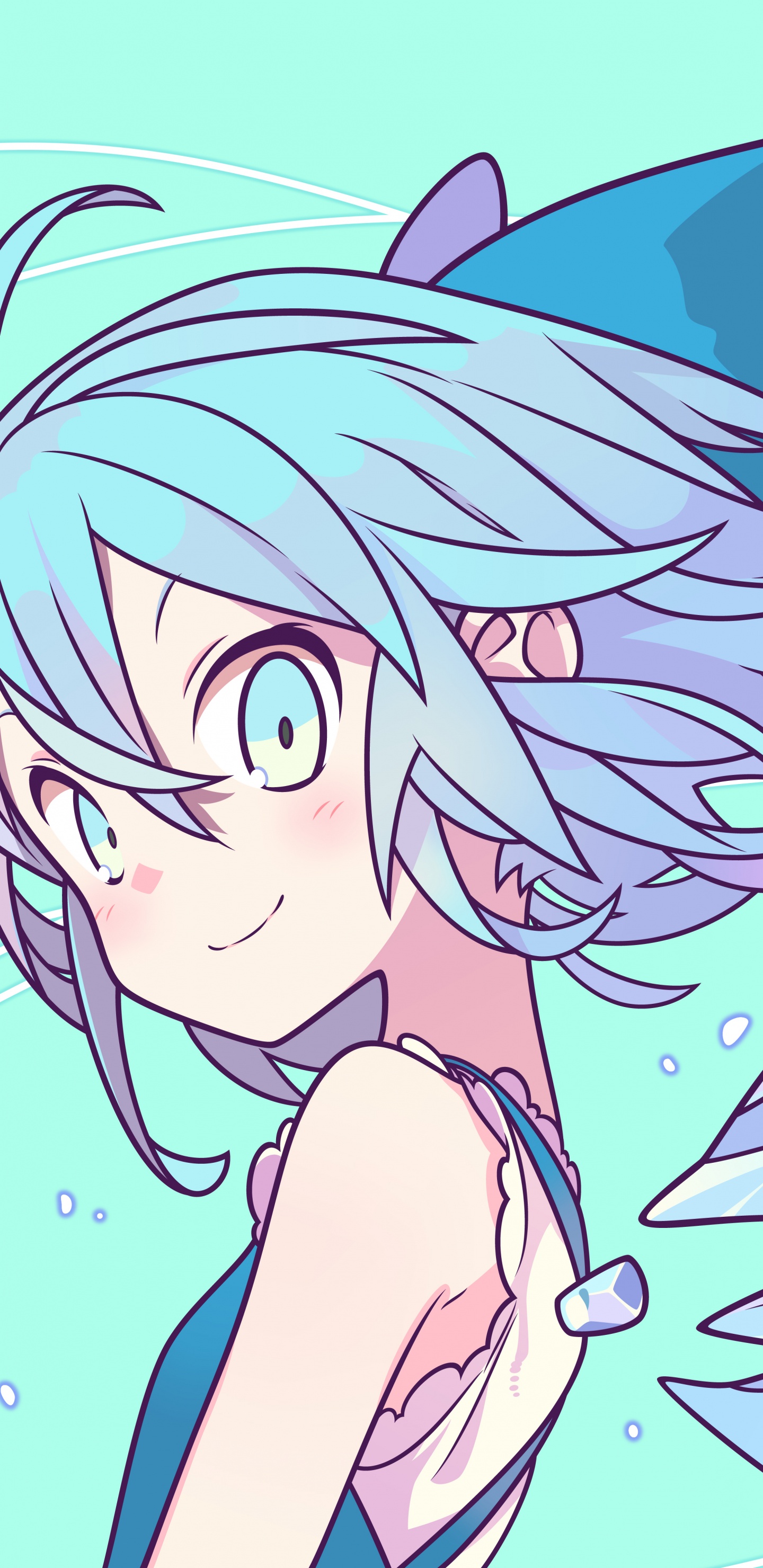 Обои Чирно Тохо, чирно, проект тохо, аниме, арт в разрешении 1440x2960